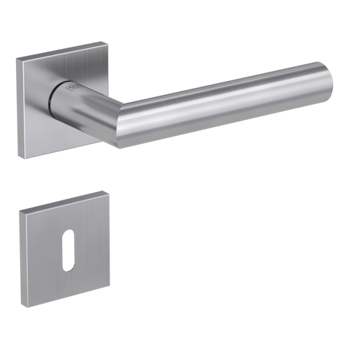 Griffwerk VAYA 128 LUCIA fast2fix Fast2Fix GK3 Rosetten eckig Buntbart Edelstahl matt