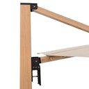 Vorschaubild doppler Pendelschirm ALU WOOD 400 x 300 LED, Aluminium Esche-Optik / 100 % Polyester 180 g/m²