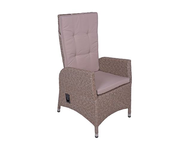Garden Pleasure Gartenmöbel Set BRAGA 01, Tisch 220 x 100 + 6 Sessel, Polyrattan / Akazie / Kissen 100 % Polyester