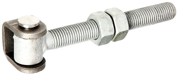 Alberts® Torband mit Muttern,U-Bügel Stahl roh,z.Anschweißen,Gew.M20