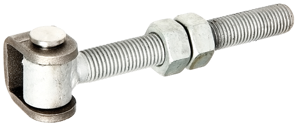 Alberts® Torband mit Muttern,U-Bügel Stahl roh,z.Anschweißen,Gew.M20