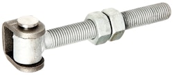 Alberts® Torband mit Muttern,U-Bügel Stahl roh,z.Anschweißen,Gew.M20
