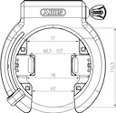 ABUS Rahmenschloss GRANIT XPlus™ 6950 (Sonderanfertigung, XPlus™ Code erforderlich)