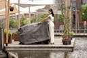 Winza Outdoor Covers Premium Abdeckhaube für Tisch + 6/8 Stühle, 245 x 150 x 95 cm