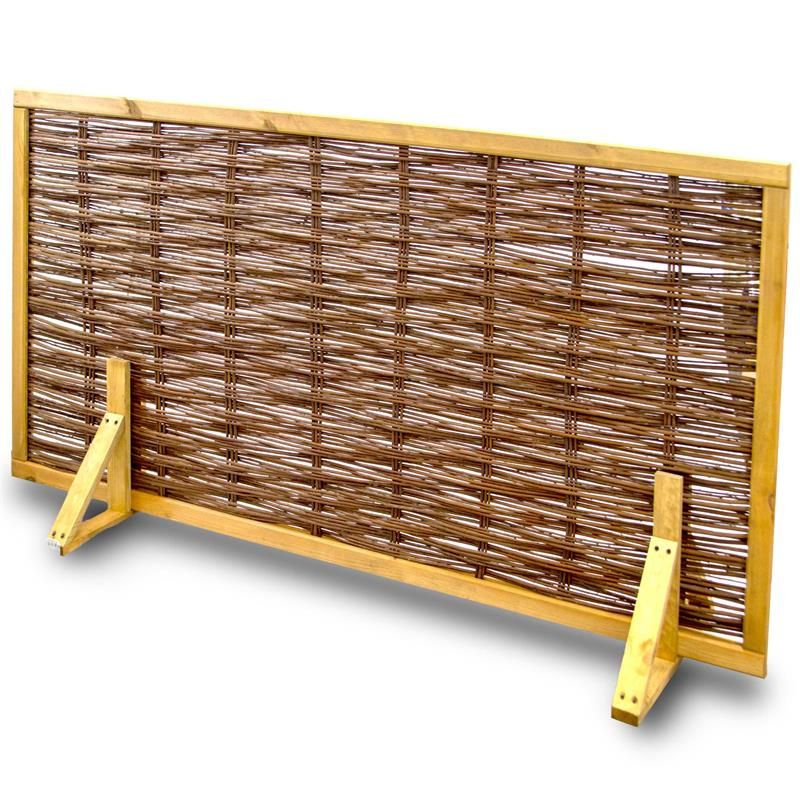 Noor Mobile Trennwand aus Weide 0,90 x 1,20 m