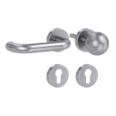 Vorschaubild Griffwerk ALESSIA Klipptechnik FS Panik -Edelstahl matt  Rosettengarnitur -Klippt. -R4 -WL -Stift 9mm -TS 38-50mm