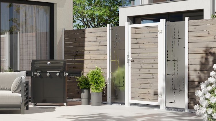 TraumGarten SYSTEM Rhombus Thermo Zaunfeld-Set schmal 90 x 184