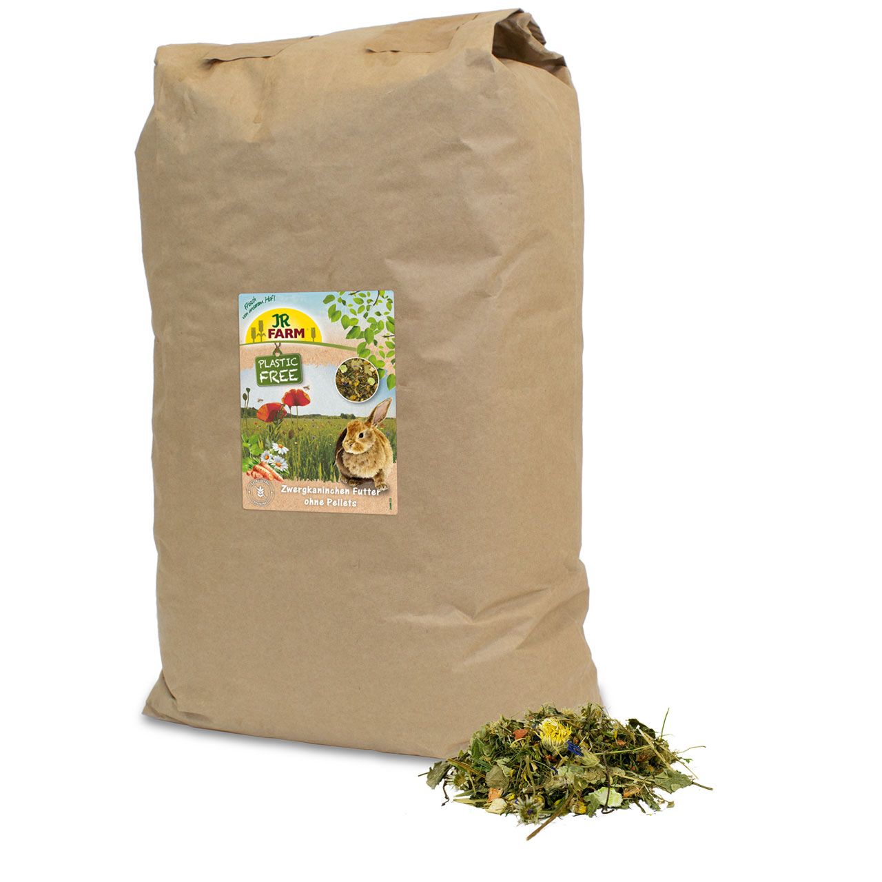 JR FARM PlasticFree Zwergkaninchen ohne Pellets 5kg
