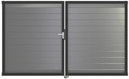 GroJa Lumino Tor 2-flügelig 3000 x 1800 mm, Alu-Rahmen Anthrazit DB 703 GroJa Lumino Tor 2-flügelig 3000 x 1800 mm, Alu-Rahmen Anthrazit DB 703Zubehörbild