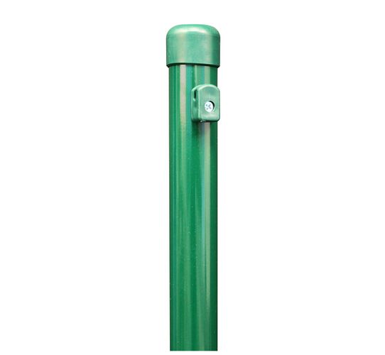 Alberts® Zaunpf.,zinkp.grün Kst.b.,Länge 2500mm,Pfostenst. ⌀48mm,Geflechth. 2000mm 613402