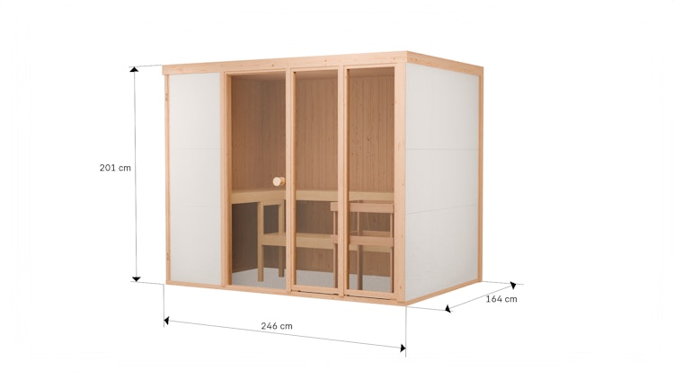 Bertilo Sauna Model 3 Large white - 58 mm