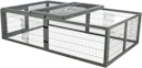 Vorschaubild Freilaufgehege mit Abdeckung, Holz, 174 × 48 × 109 cm, grau