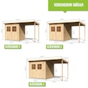 Vorschaubild Karibu Eco Gartenhaus Grebenau / Glücksburg 2/3/4 mit 190 cm Schleppdach