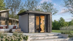 Weka Design Gartenhaus Pure Garden Amberley mit Design-Doppeltür - 28 mm