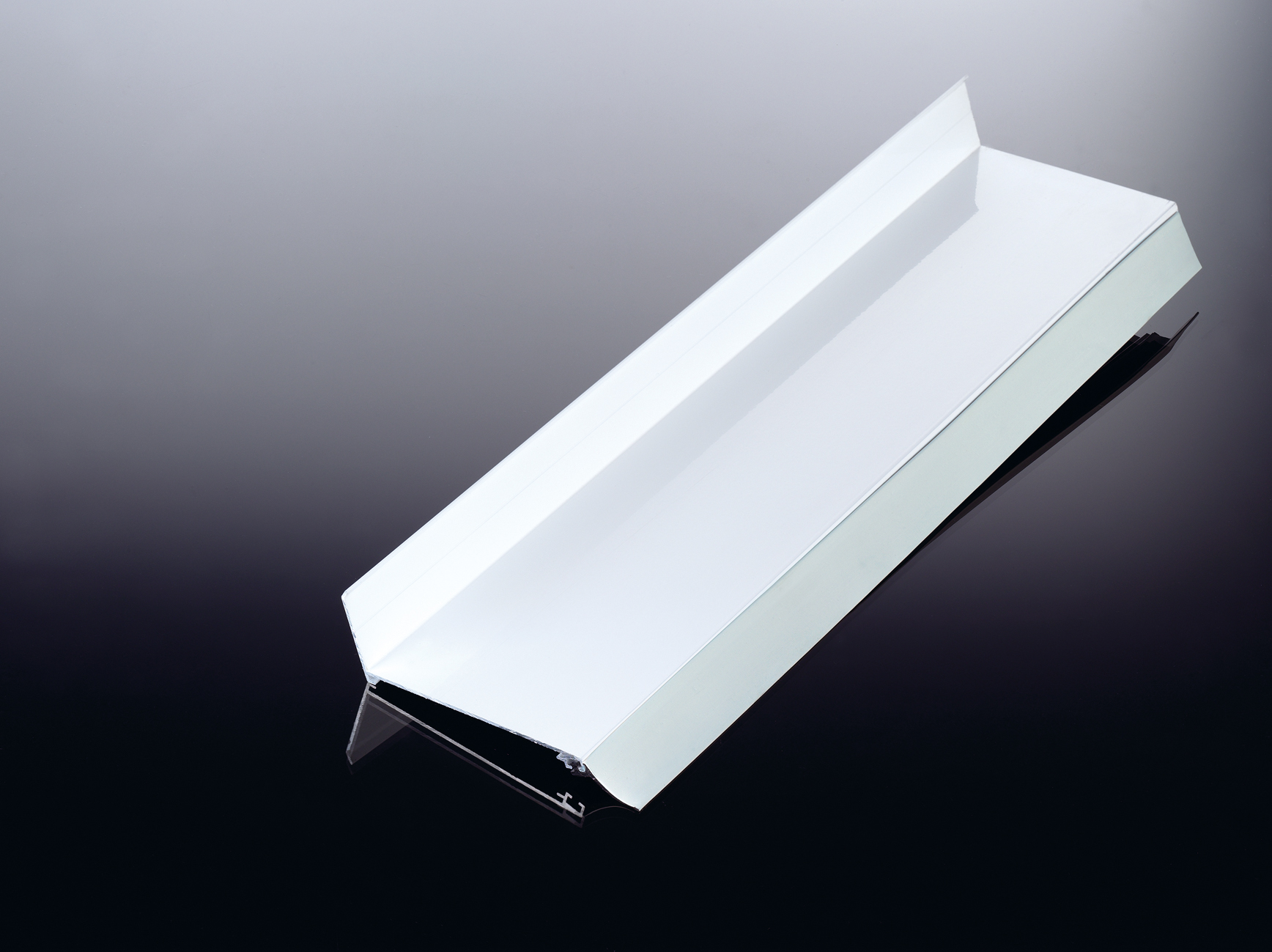 T&J Wandanschlußprofil 120 mm, Alun2050 mm, weiss_1 RAL 9016ninkl. Dichtung