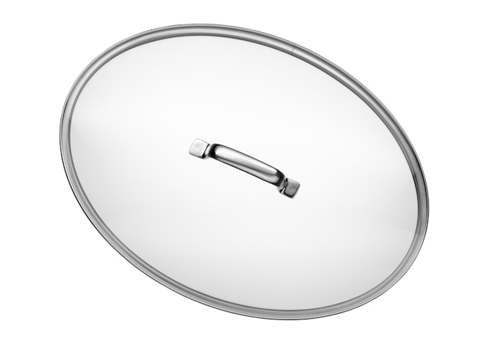 WMF Gourmet-/Fischpfanne mit Glasdeckel, oval, 38 x 26 cm