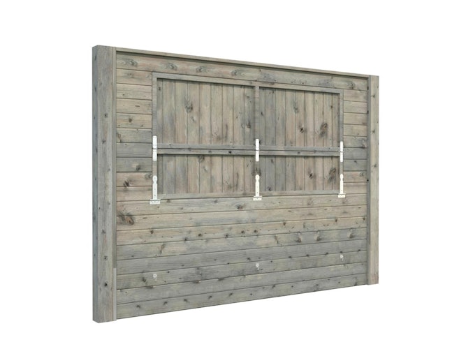 Palmako geschlossene Wand mit Kiosk-Klappe (Bianca)