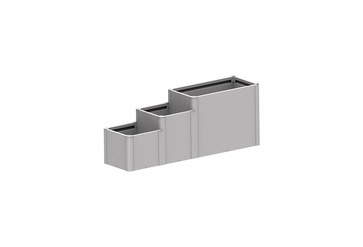 Biohort Pflanzkasten-System DaVinci Version 3 - Blumentreppe B x T x H 201 x 53 x 77 cm silber-metallic