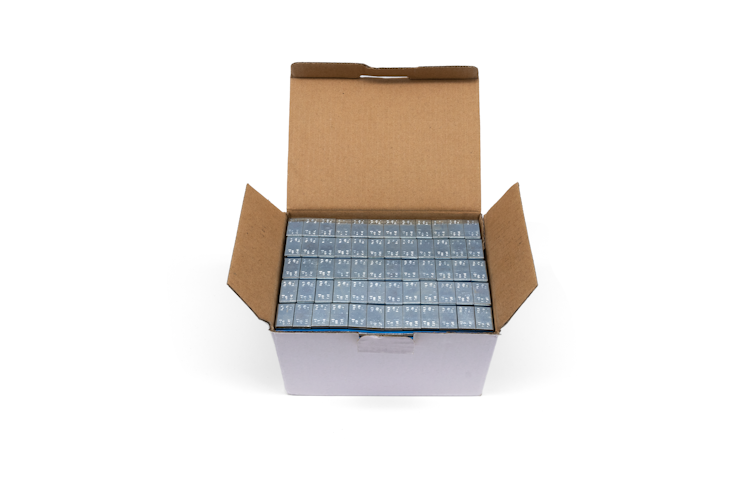 BTR Stahl-Klebegewicht Kiste Silber - 100 Riegel