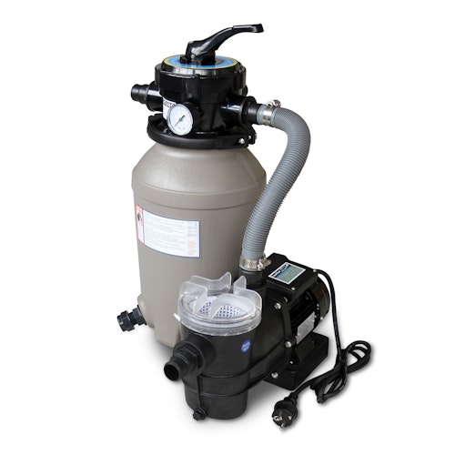 Karibu Rechteck Pool Gr. 3 - 350 x 530 cm - kesseldruckimprägniert Sparset mit Filteranlage 