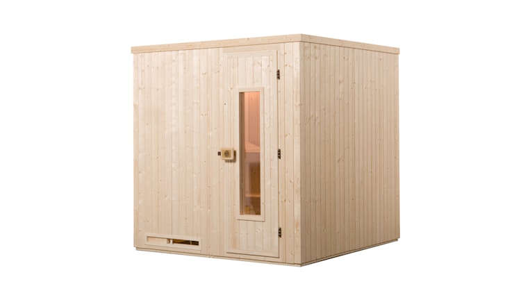 Weka Sauna Halmstad 2 mit Holztür und Fronteinstieg - 68 mm
