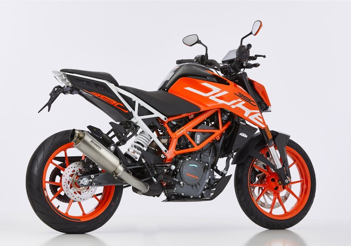Shark Performance SLIP-ON Titan silber SRC 4 für HUSQVARNA Svartpilen 125,Svartpilen 401,Vitpilen 401,KTM 125 Duke,250 Duke,390 Duke,RC 125,RC 390 EURO4 EURO5 