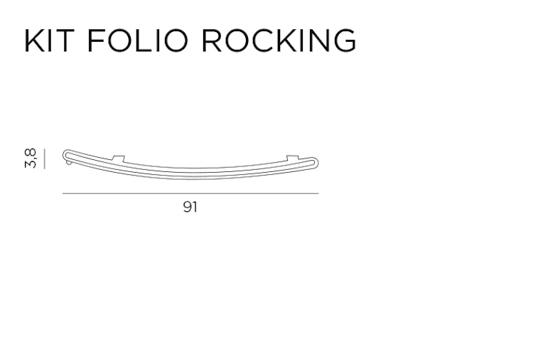 NARDI Kufen-Set FOLIO ROCKING, Kunststoff Tabacco - Abverkauf