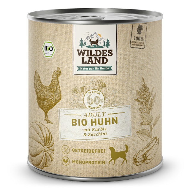 Wildes Land BIO Hundenassfutter 800gVorschaubild