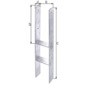 Vorschaubild Alberts® H-Pfostenträger 400x80x8mm Gesamtlänge 800mm für verschiedene Pfostenstärken