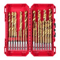 Milwaukee SHOCKWAVE Metallbohrer HSS-G RED HEX Titan 1/4" 25-teiliges Set in PACKOUT kompatibler Kassette 4932500420