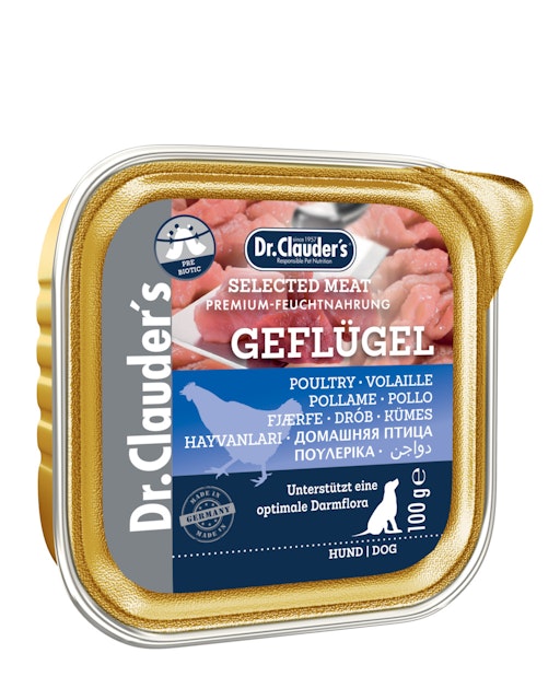 Dr. Clauder's Selected Meat Pre Biotics 100g Schalen HundenassfutterVorschaubild