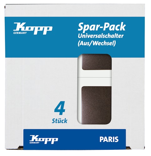 Kopp Universalschalter PARIS palisander-braun, PROFI-PACK
