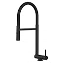 Vorschaubild Wasserhahn Vorfenster Küchenarmatur, Umklappbar 4,5 CM, mit 360° schwenkbarem Auslauf, abnehmbare 2 strahl Handbrause, Schwarz Matt / Schwarz