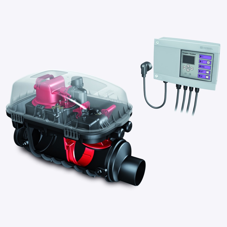 KESSEL 24125 - Rückstaupumpanlage Pumpfix F Komfort DN 125 für freiliegenden Einbau