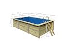 Karibu Rechteck Pool Gr. 3 - 350 x 530 cm - kesseldruckimprägniert