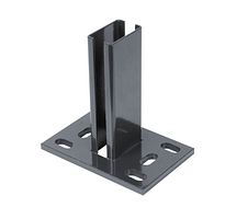 Alberts® Pfostenträger f.Zaunpfosten Doppelstab-Gittermatten,anth.,z.Aufschraub.,150x100 686086