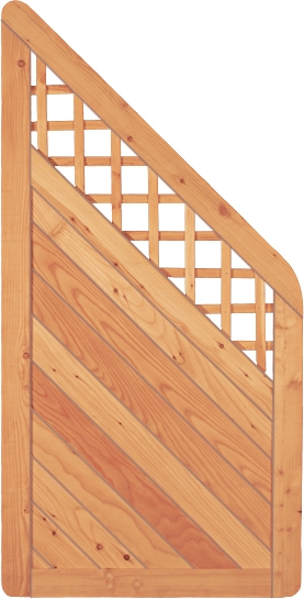 T&J SKAGEN RANK Sichtschutzzaun Lärche 900 x 1800/900 mm