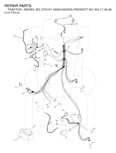 Husqvarna Gartentraktoren CTH151, 96061000300, 954170208, 2005-01