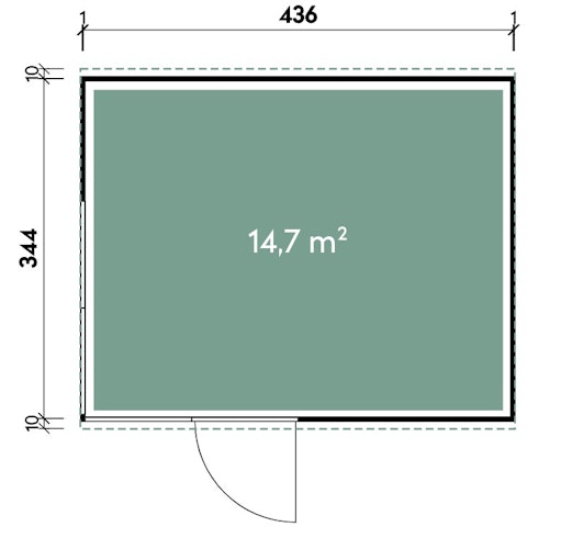 Wolff Finnhaus Design-Gartenhaus Wilna 4434 isolierverglast - 94 mm  