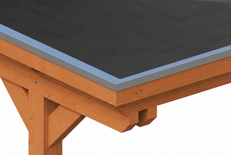 Skan Holz Emsland - Flachdach Carport aus Leimholz Breite 340 cm