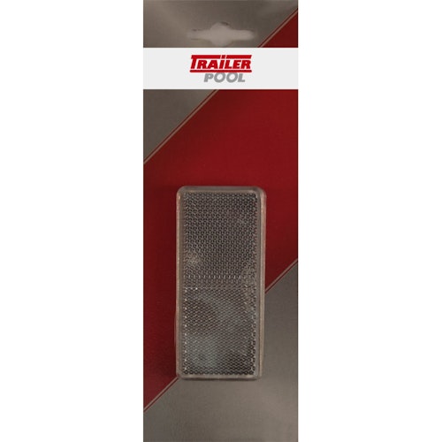 2 x Rückstrahler 90 x 40 mm, weiß, zum Kleben