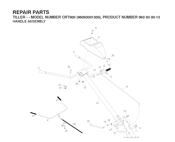 Husqvarna Motorhacken 96093001300 CRT900