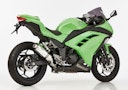 Vorschaubild HURRIC SLIP-ON Schalldämpfer Supersport Aluminium poliert für KAWASAKI Ninja 300,Z300