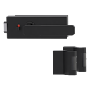 Vorschaubild Griffwerk PURISTO S -Graphitschwarz Ganzglastürbeschlagset -3-teiliger Bandsatz -mit Griff DESM MINIMAL MODERN -GSC -smart2lock