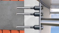 Gutta Befestigungsset für Beton mit Dämmung bis 28,5 cm (für 6 Bohrlöcher)