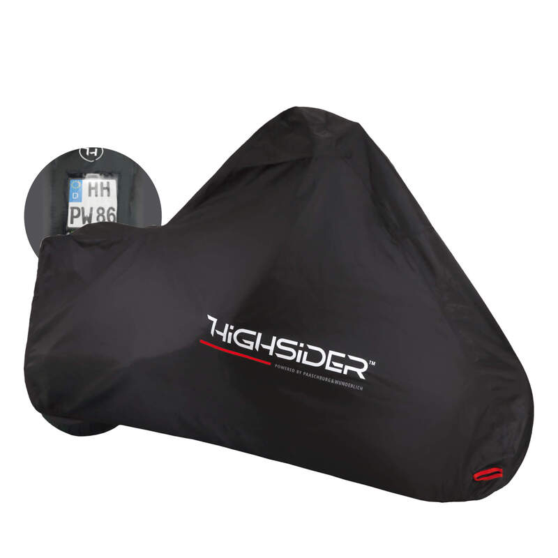 HIGHSIDER pro Outdoor Abdeckplane Schwarz L, Mit Kennzeichenfenster (1Stck)