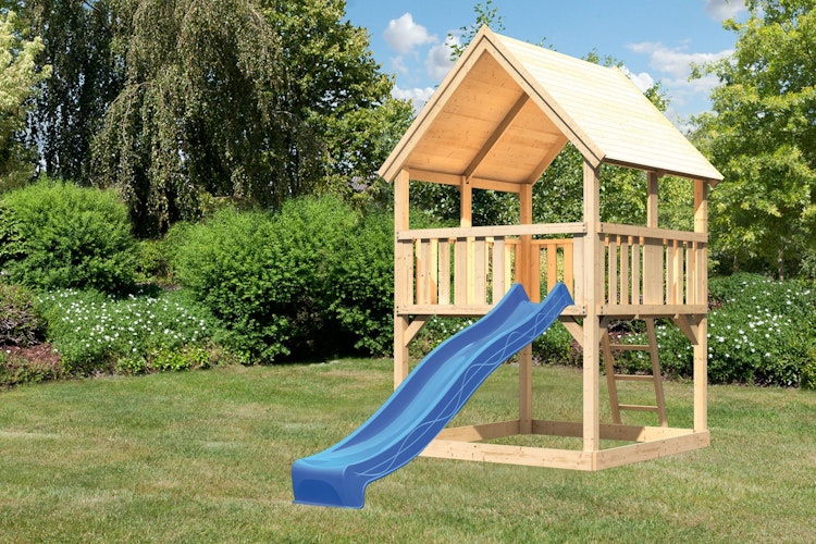 Akubi Kinderspielturm Luis inkl. Wellenrutsche (Set A)