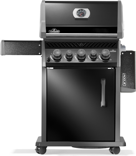 NAPOLEON Gasgrill Rogue 425 mit Heck- und Seitenbrenner, Schwarz, inkl. Drehspieß