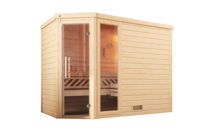 Weka Premium Massivholzsauna Turku 3 Familiensauna - 45 mm