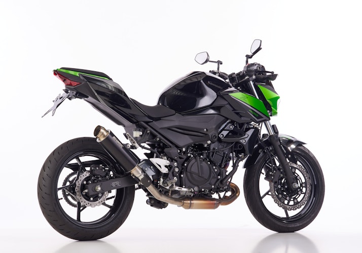 SHARK SLIP-ON Aluminium eloxiert schwarz SRC 4 für KAWASAKI Ninja 400,Z400 EURO4  